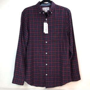 Men's Original Penguin Gingham Long Sleeve  Shirt Small NWT.